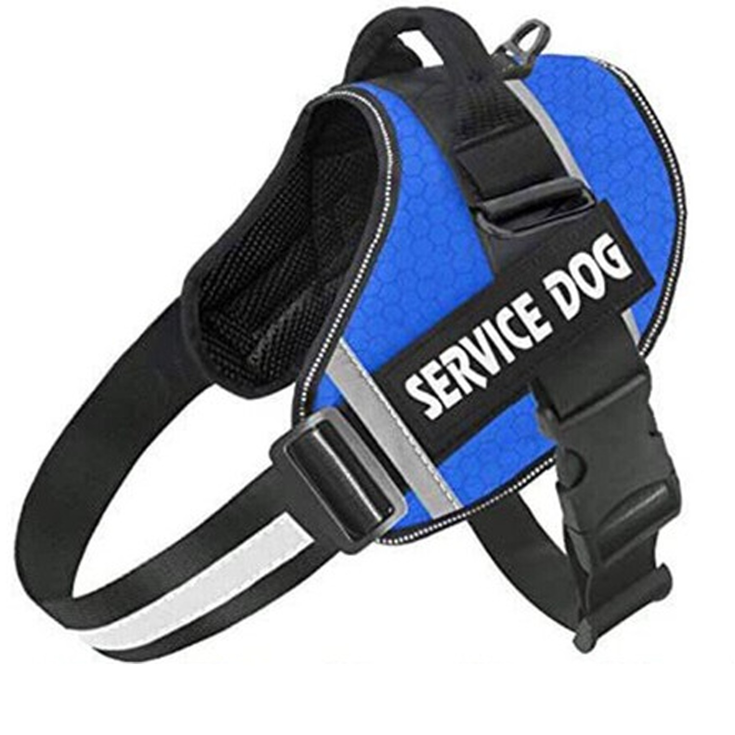 Reflective Service Dog Vest Harness, Woven Nylon with Adjustable Straps XS-XXL