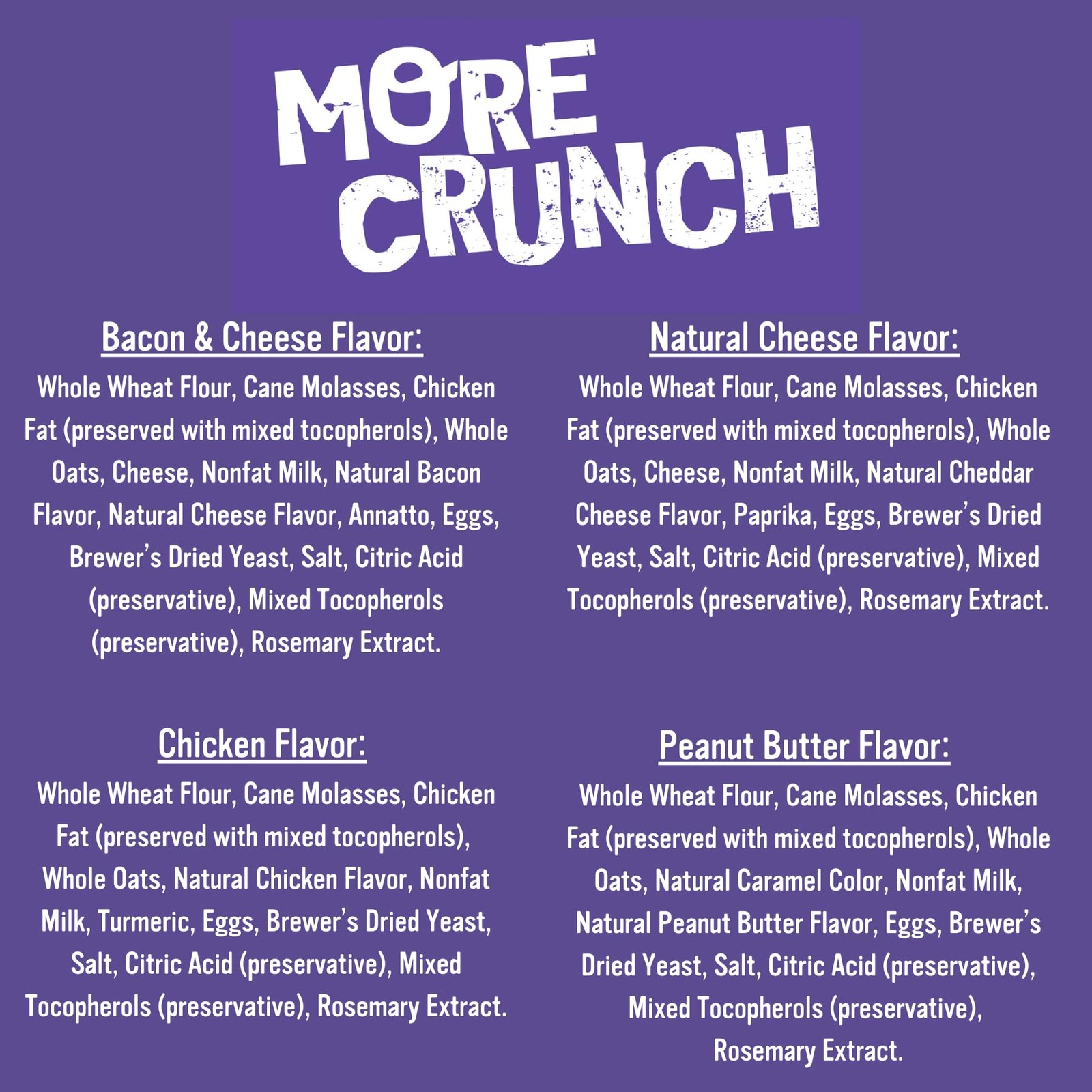 Blue Dog Bakery More Crunch Large Assorted Flavors, Dog Biscuits, Healthy Tre…