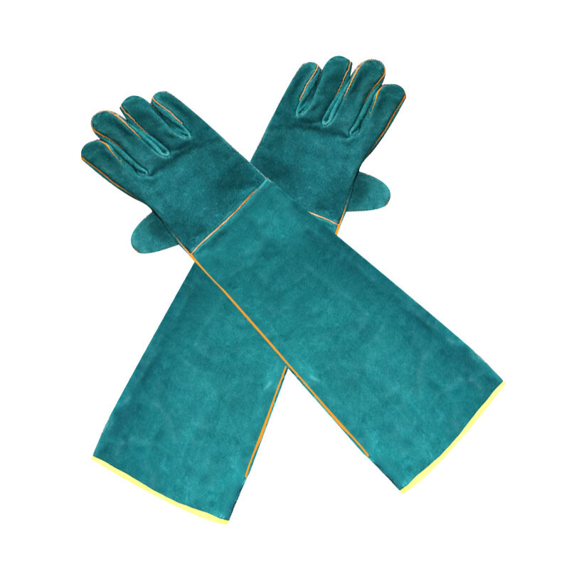 Animal Handling Gloves Leather Sleeve Bite Proof Dog Cat Bird Reptile Protection