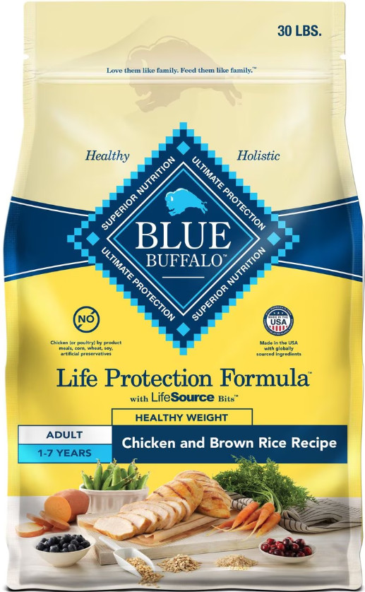 Blue Buffalo Life Protection Formula Adult Healthy Weight Dry Dog Food, 30 lb