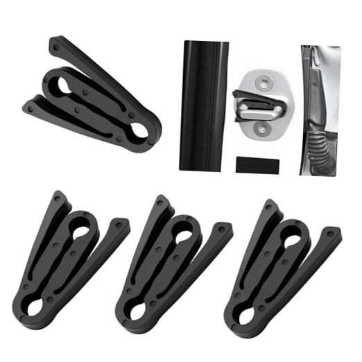 4PCS Car Door Shock Absorber,Upgraded Car Door Lock Cover Pad with Force