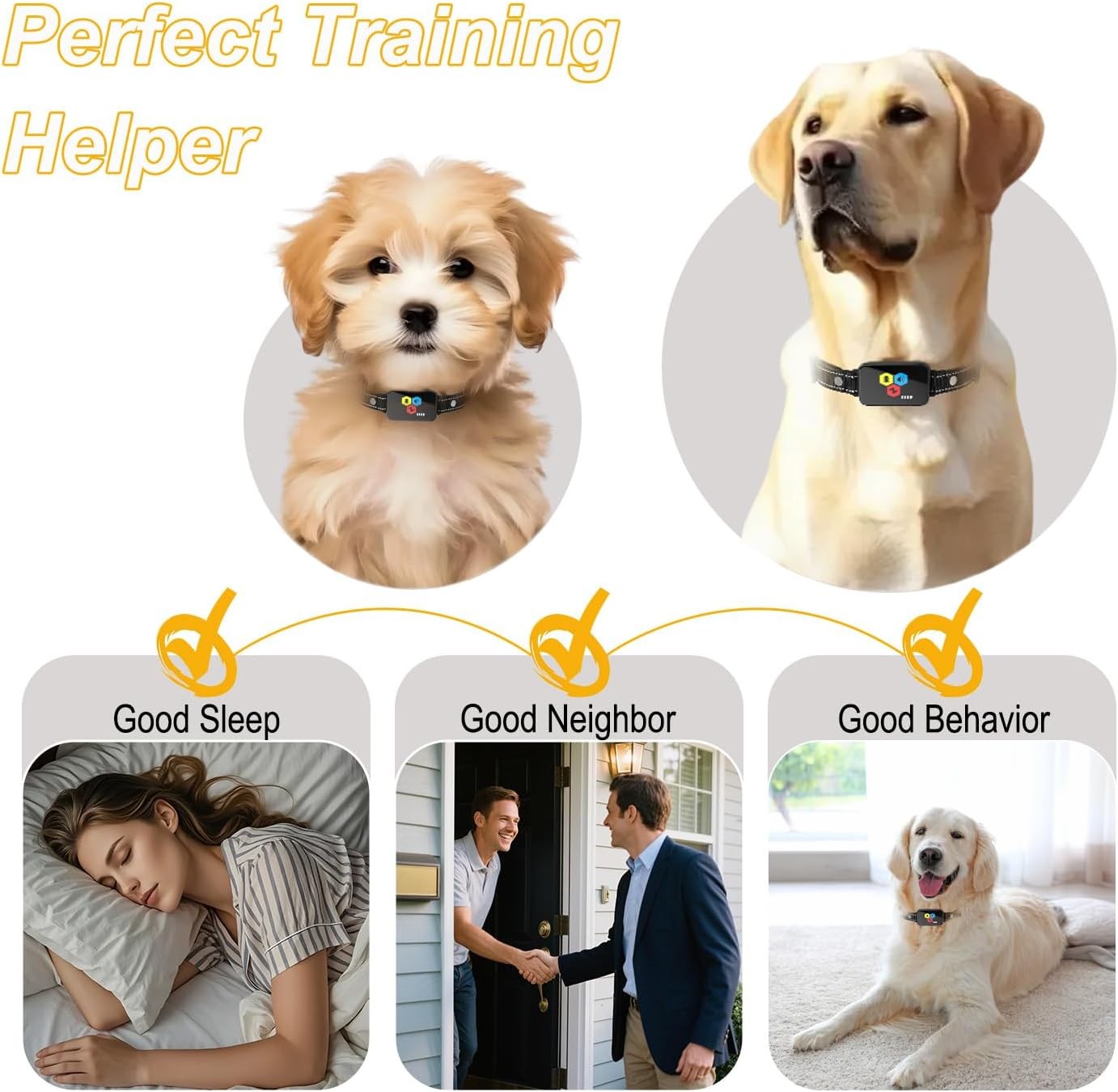 3300FT Dog Shock Collar -Dog Training Collar with Remote Rechargeable Waterproof