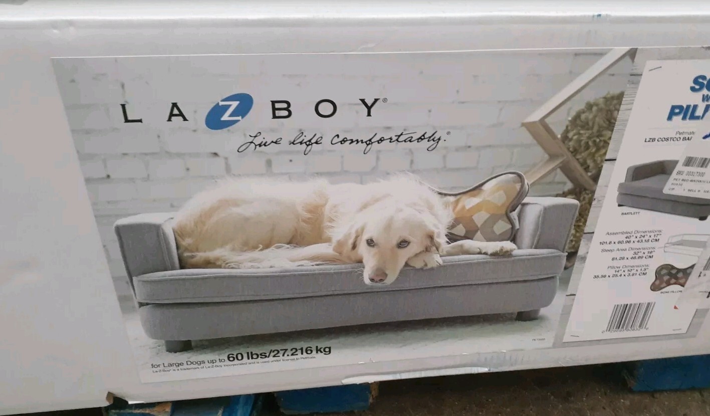 LAZBOY COSTCO BARTLETT Upholstery Furniture Pet Sofa Couch Dog Cat Bed + pillow