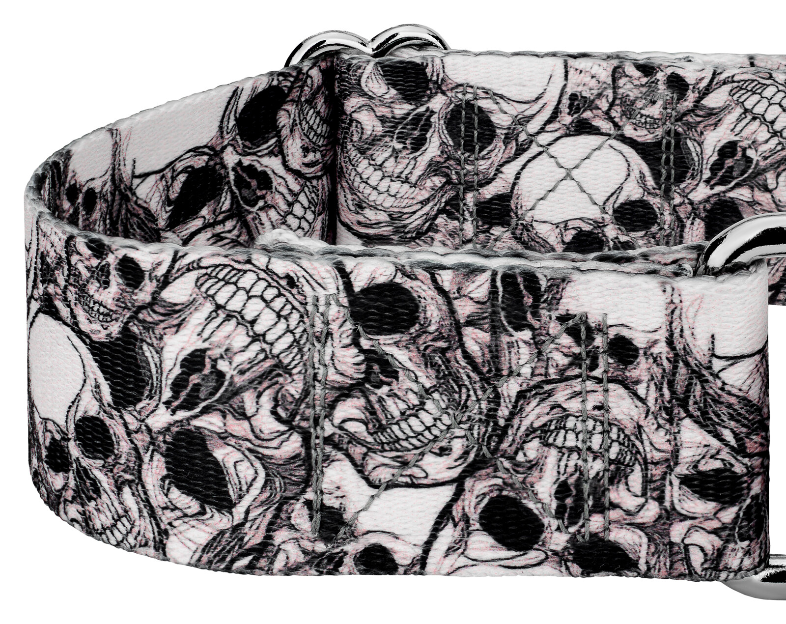 Country Brook Petz® 1 1/2 Inch Phantom Skulls Martingale Dog Collar