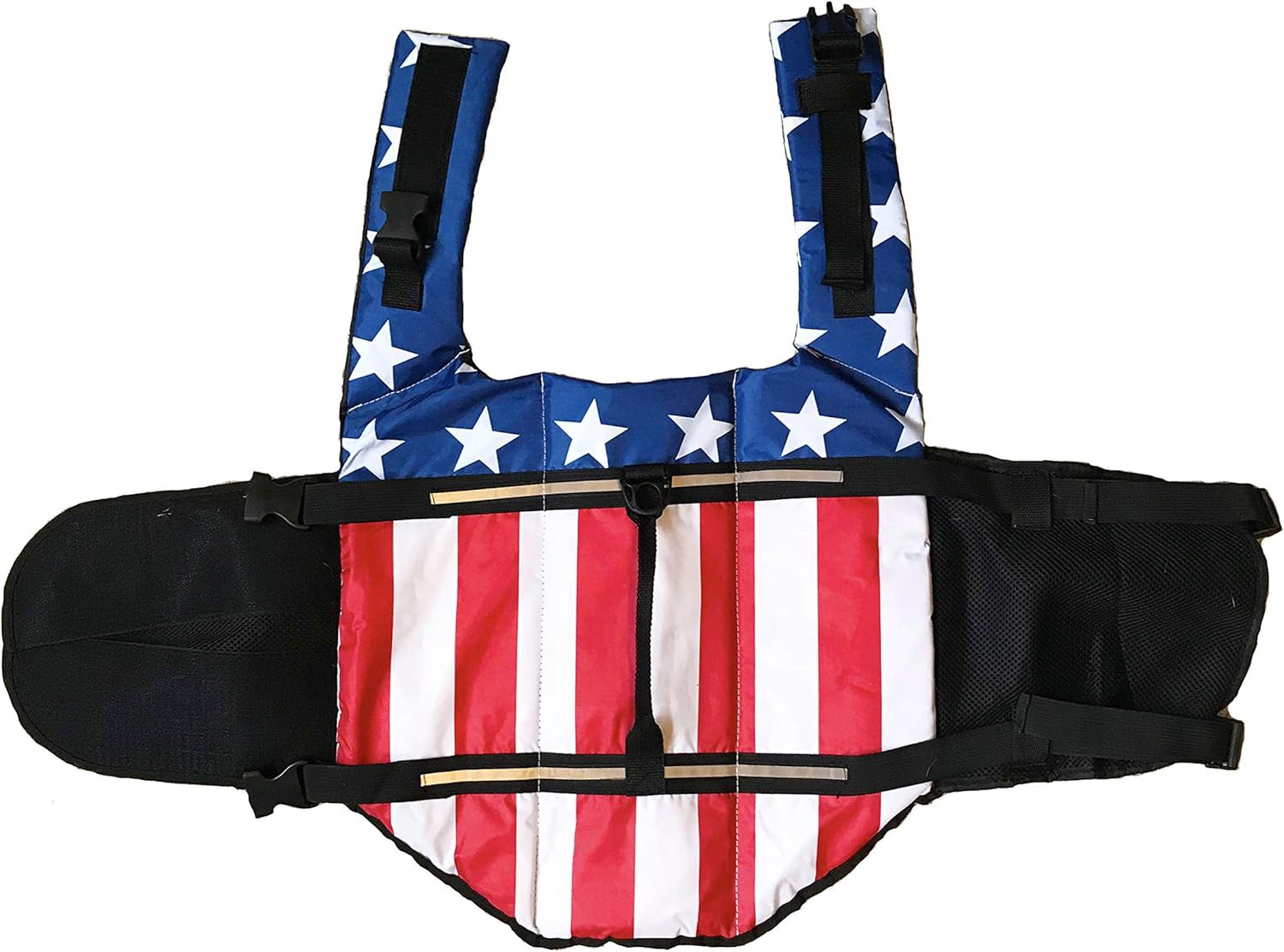 Dog Life Jacket Flotation Vest Medium Patriotic American Flag 20-28lbs Beagle