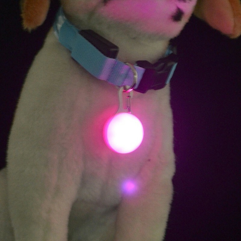 1pcs Pet Collar Pendant LED dog collar Night light pendant security luminous