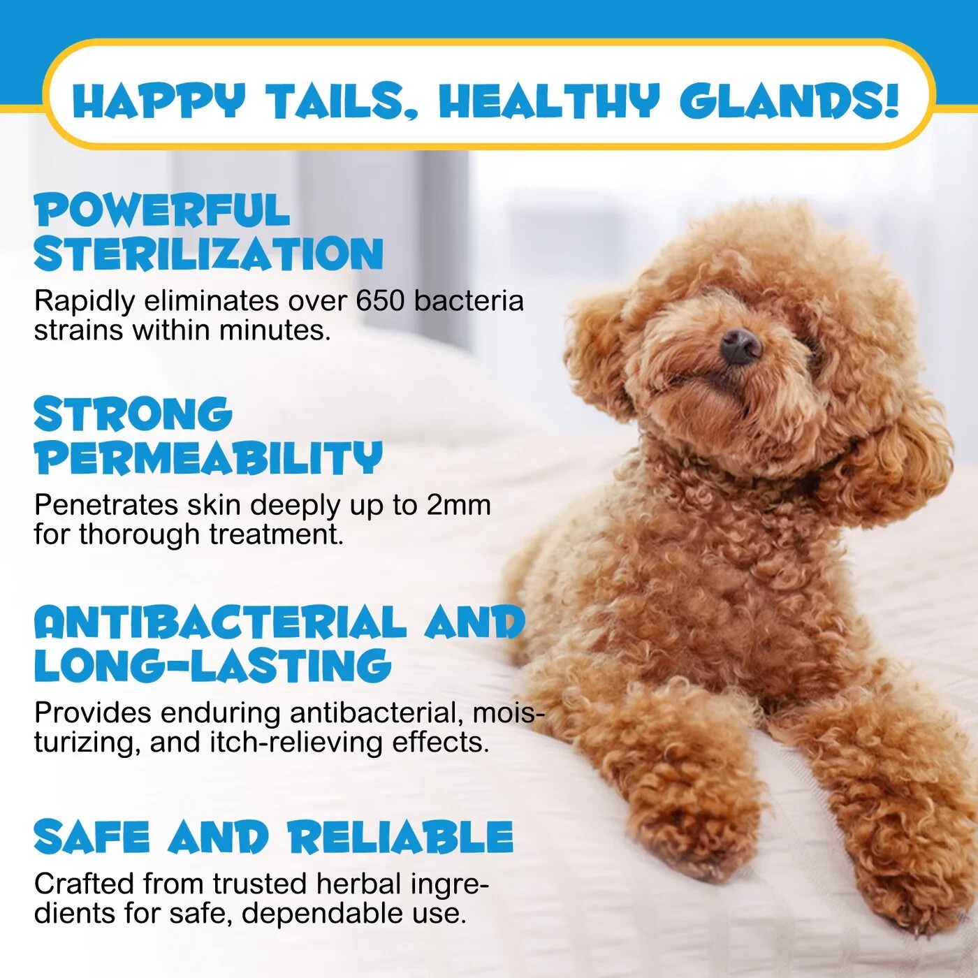 Dog Anal Gland Fast Pain Relieves & Soothes Itching, Anti-Itch Spray for Dogs