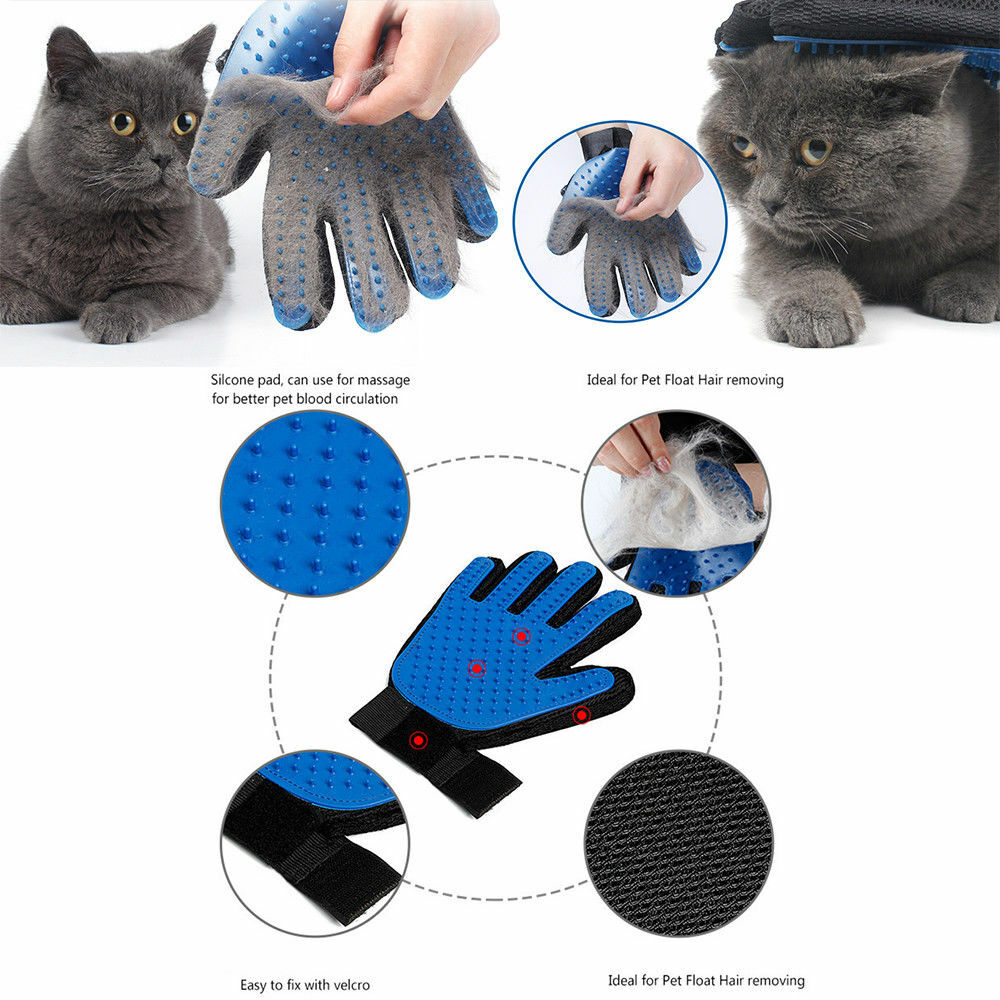 Pet Glove Cat Clean Massage Mane Gloves Dog Bath Brush Beauty Hair Removal Glove