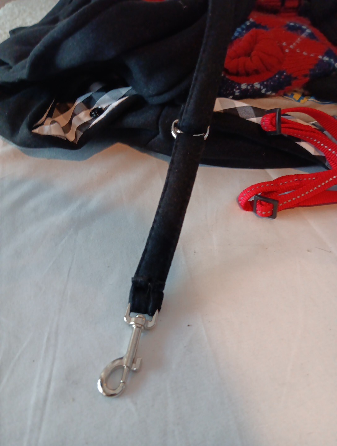 Tomkas Carrier Pouch 7 Small Tops 2 Harness 1 Chew Collar AL For Xtra Small Dog