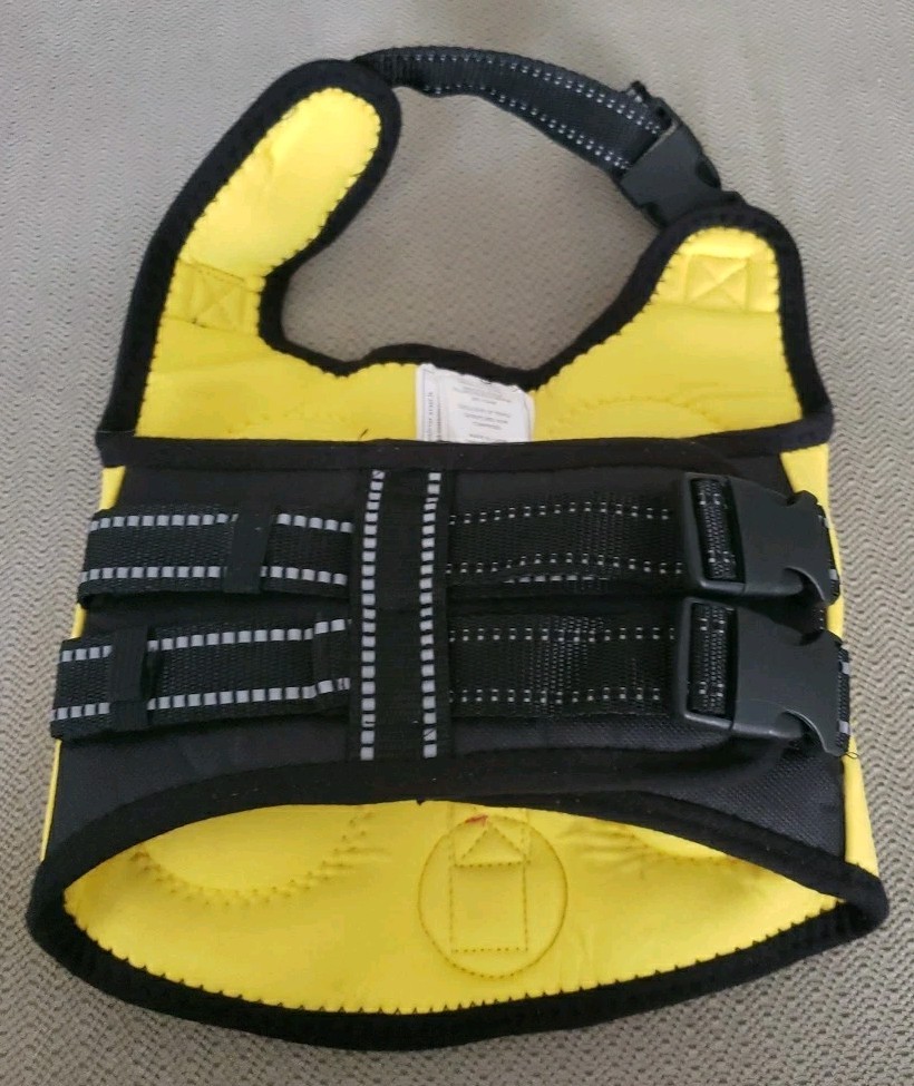 Silver Pooch Pet Dog Life Jacket Neoprene Yellow Sz Xtra Small 3-10# Adjustable