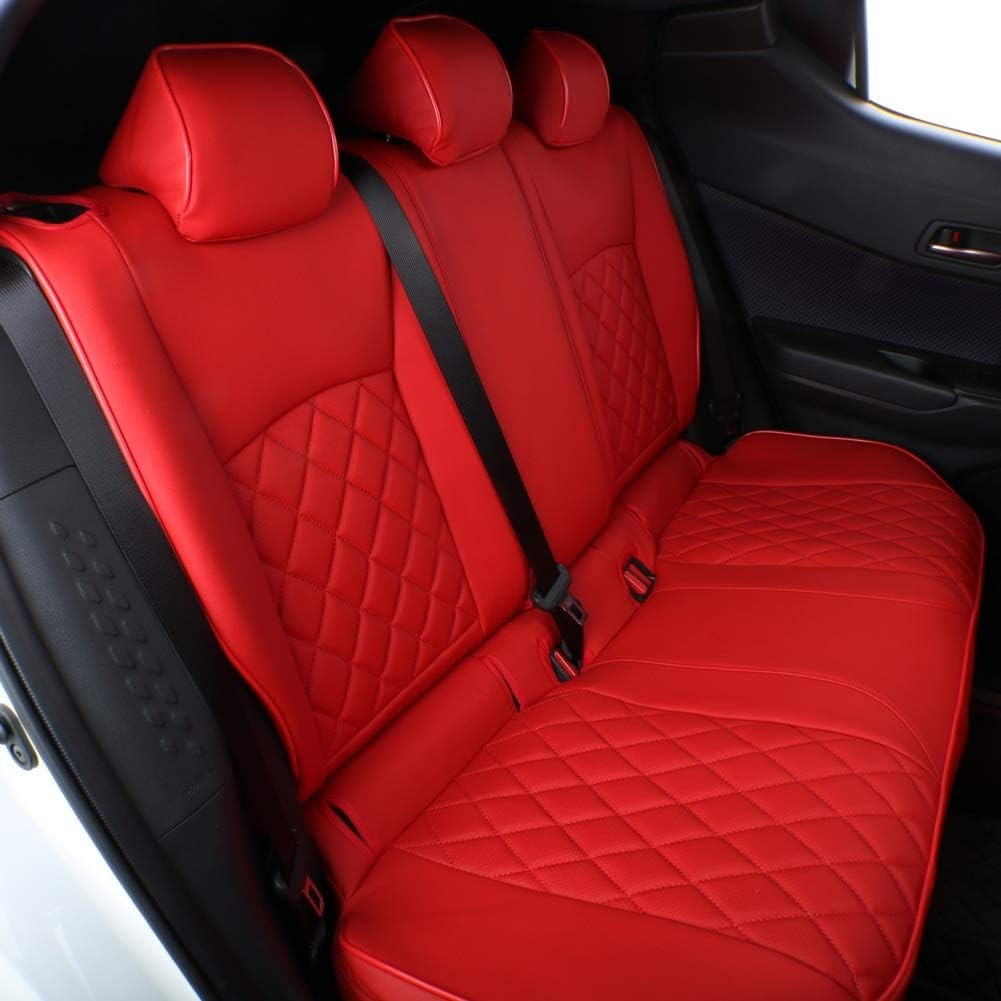 EKR Custom Fit 2018-2022 Honda Accord Seat Covers 5-Seater Full Set Leather Red