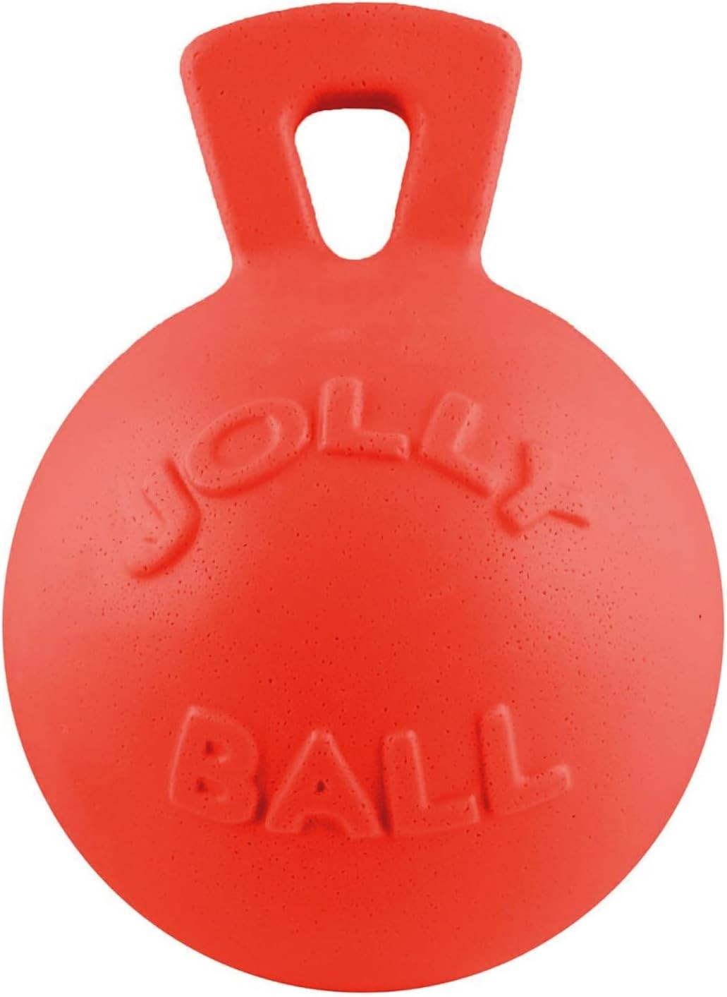 Jolly Pets Tug-n-Toss Heavy Duty Dog Toy Ball with Handle, 8 Inches/Large