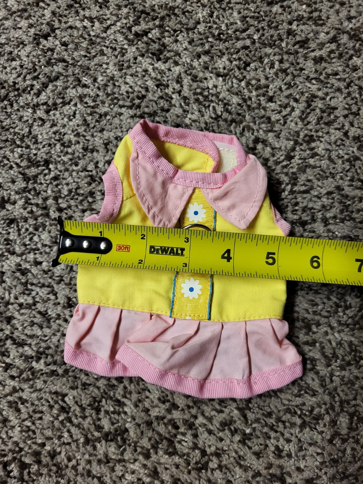 Adjustable Pet Harness Dog Yellow Neon Pink Trim Reflective Xtra Small
