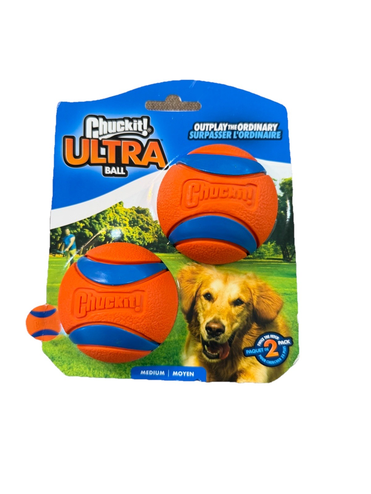 Chuckit! Ultra Dog Ball Pack of 2 Medium High Bounce Balls for Outdoor Chase