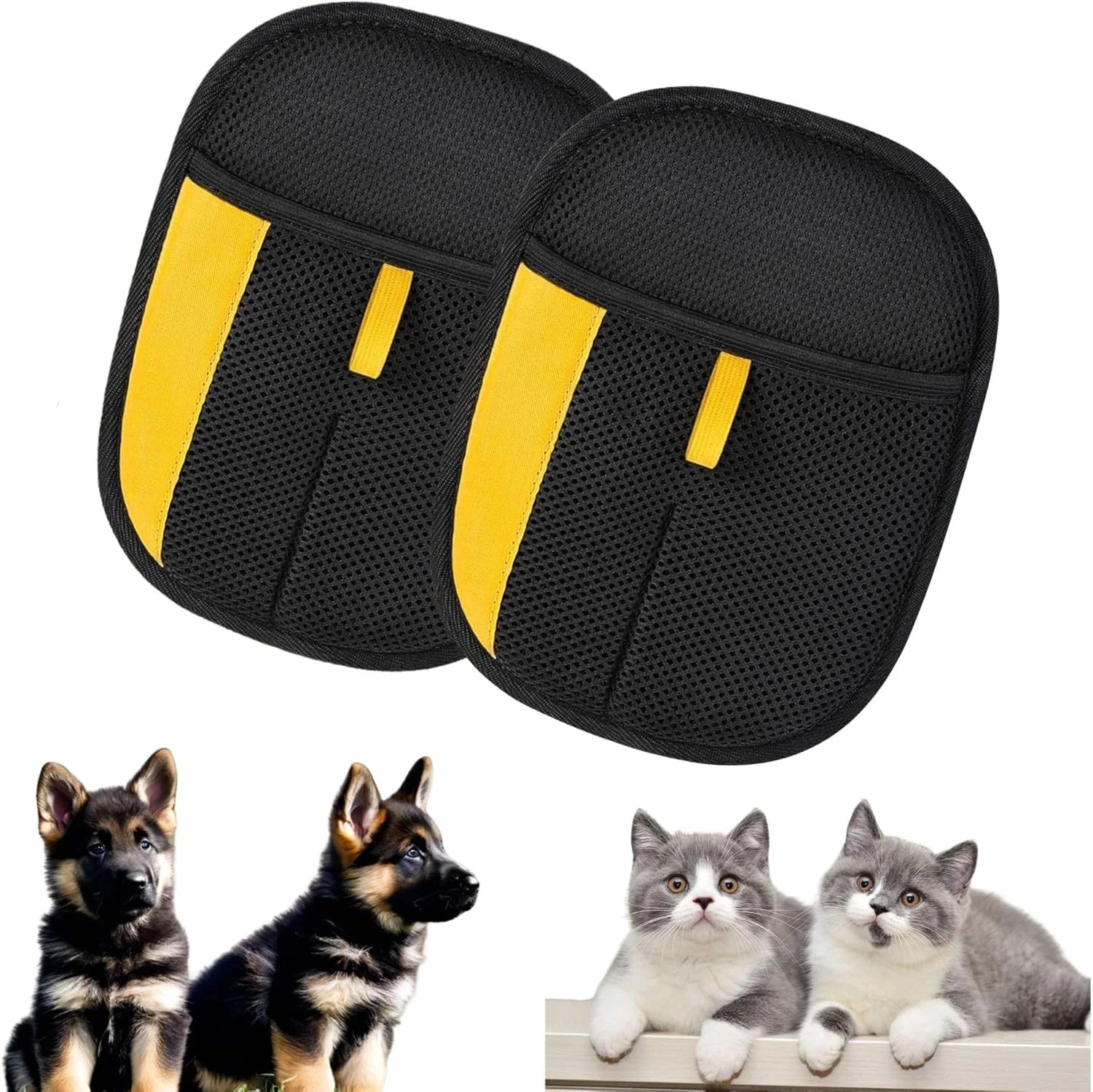 2 Pcs Pet Hair Removal Glove for Cats & Dogs, Upgraded the Magic Brush Pet Hair