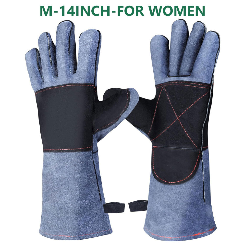 Animal Handling Gloves Bite Proof Leather Sleeve Dog Cat Snake Safety Protector