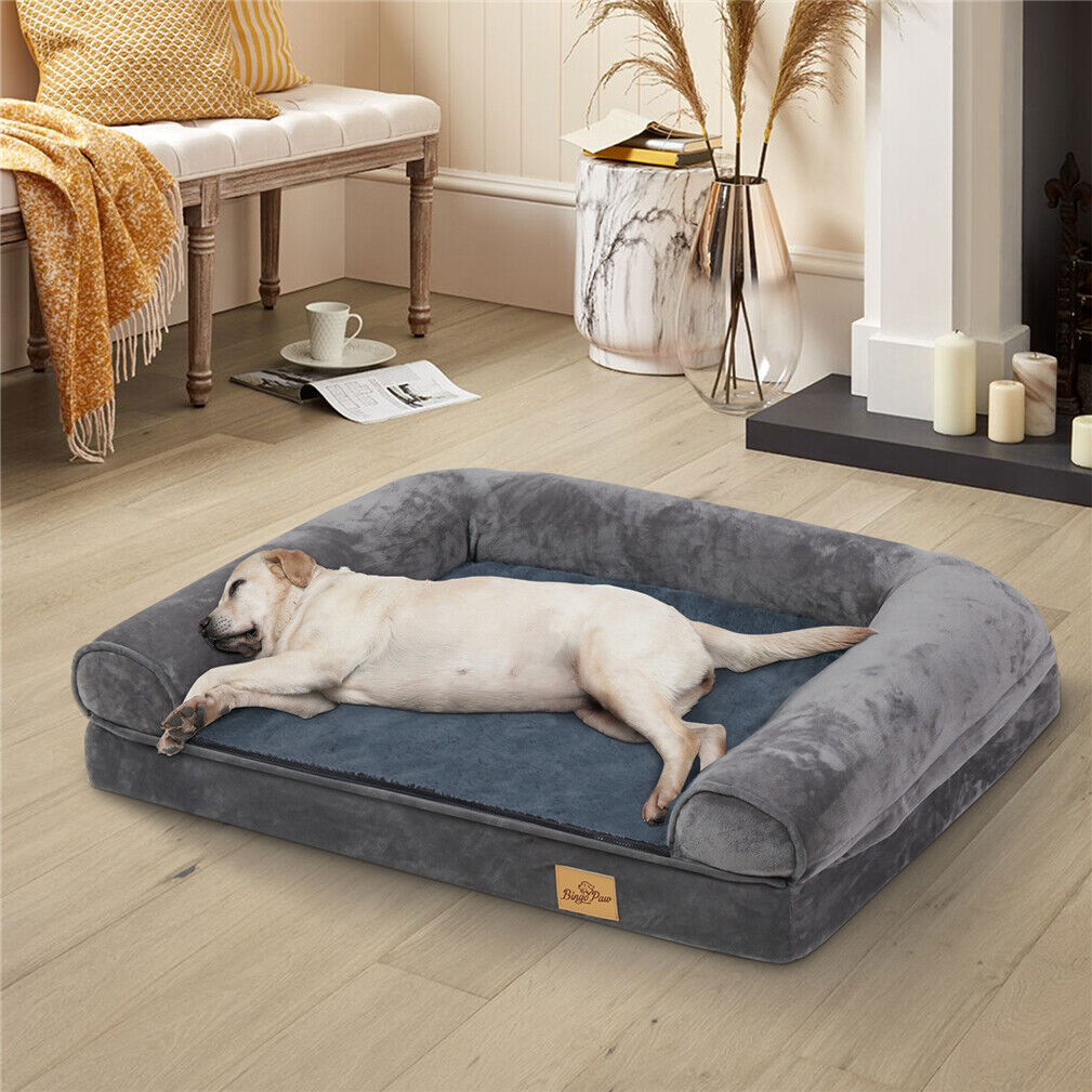 Jumbo XXXL Calming Dog Bed Orthopaedic Sofa Waterproof Washable Cover Plush Mat