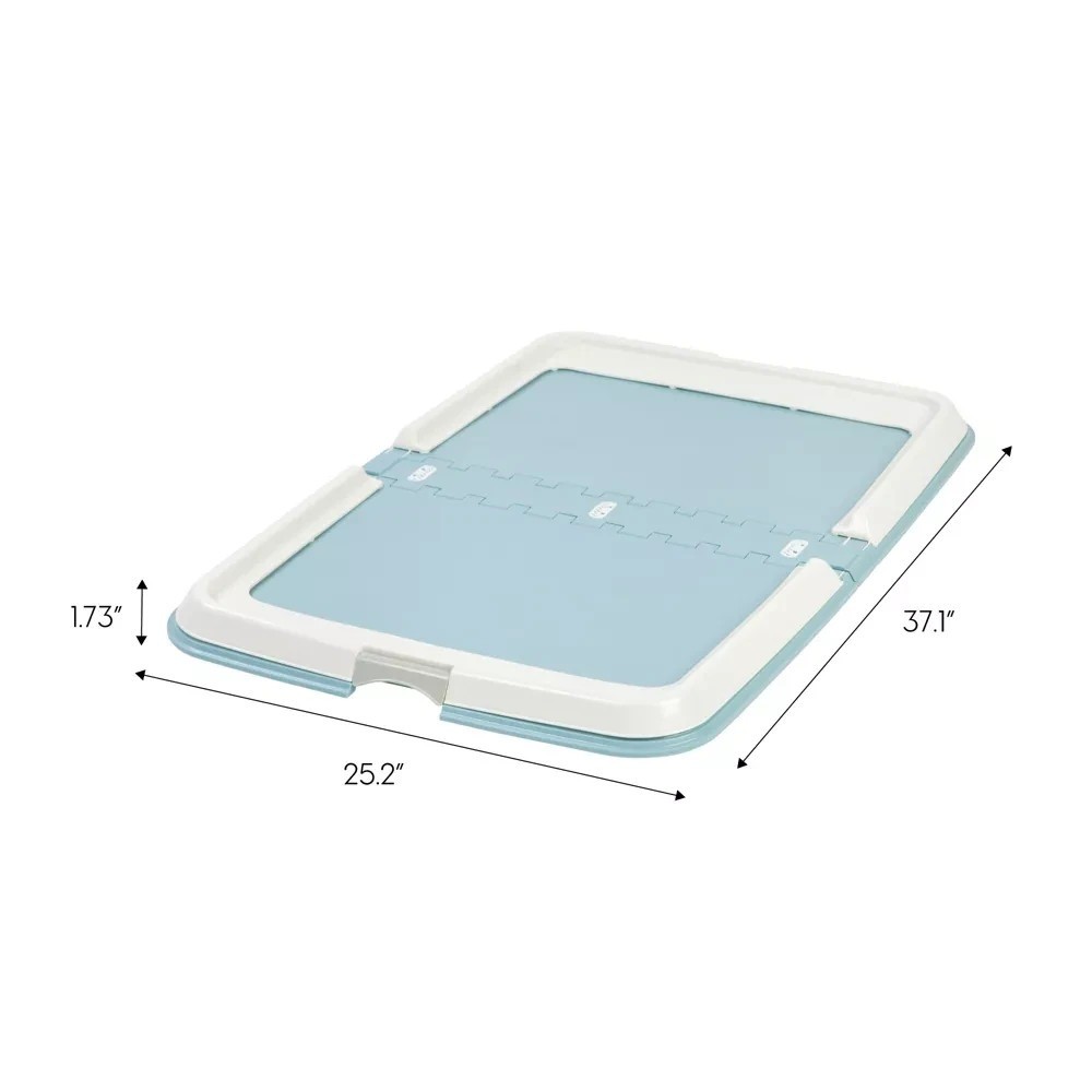 IRIS USA Neat N Dry Extra Large Pet Training Pad Holder Fits 23.5″x35.5″ Blue