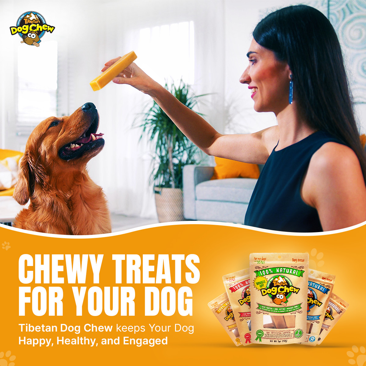 Yak Cheese CHEWS for SMALL DOGS – 15pc, Natural and Easily Digestible Dog Treats