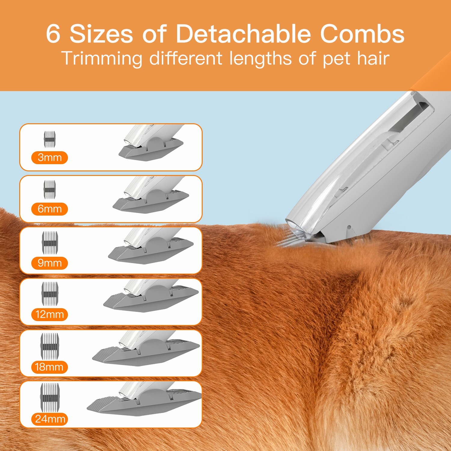 AIRROBO PG100 Pet Grooming Vacuum & 5 Grooming Tools, 12000Pa Suction Power