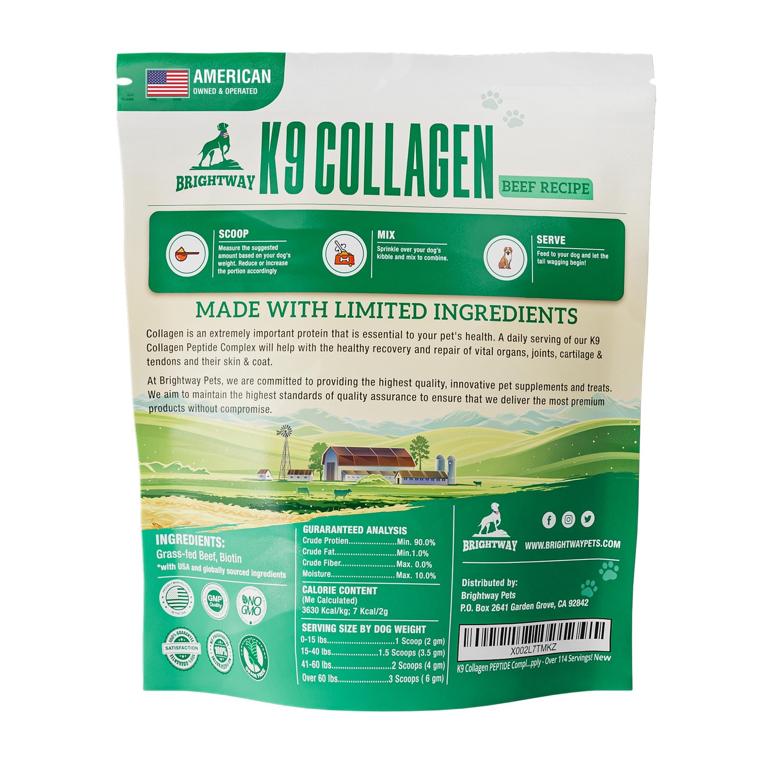 K9 Collagen PEPTIDE Complex W/BIOTIN – Hip & Joint 8 Ounce (Pack of 1)