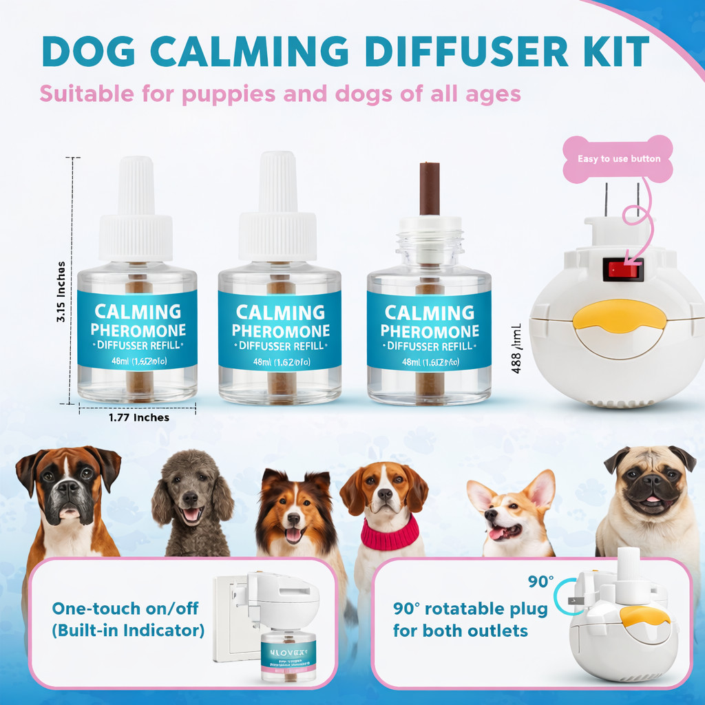 Calming Diffuser for Dogs to Relieve Stress, Dog Calming Diffuser for Anxiety
