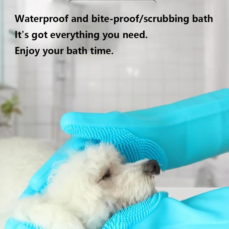 Pet Grooming Cleaning Gloves Dog Cat Bathing Shampoo Glove Scrubber Magic Dishwa