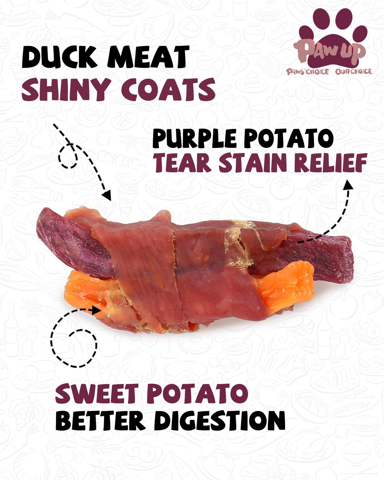 Duck & Sweet Potato Duo Dog Treats, Soft Chews for Small & Medium Dogs, High …