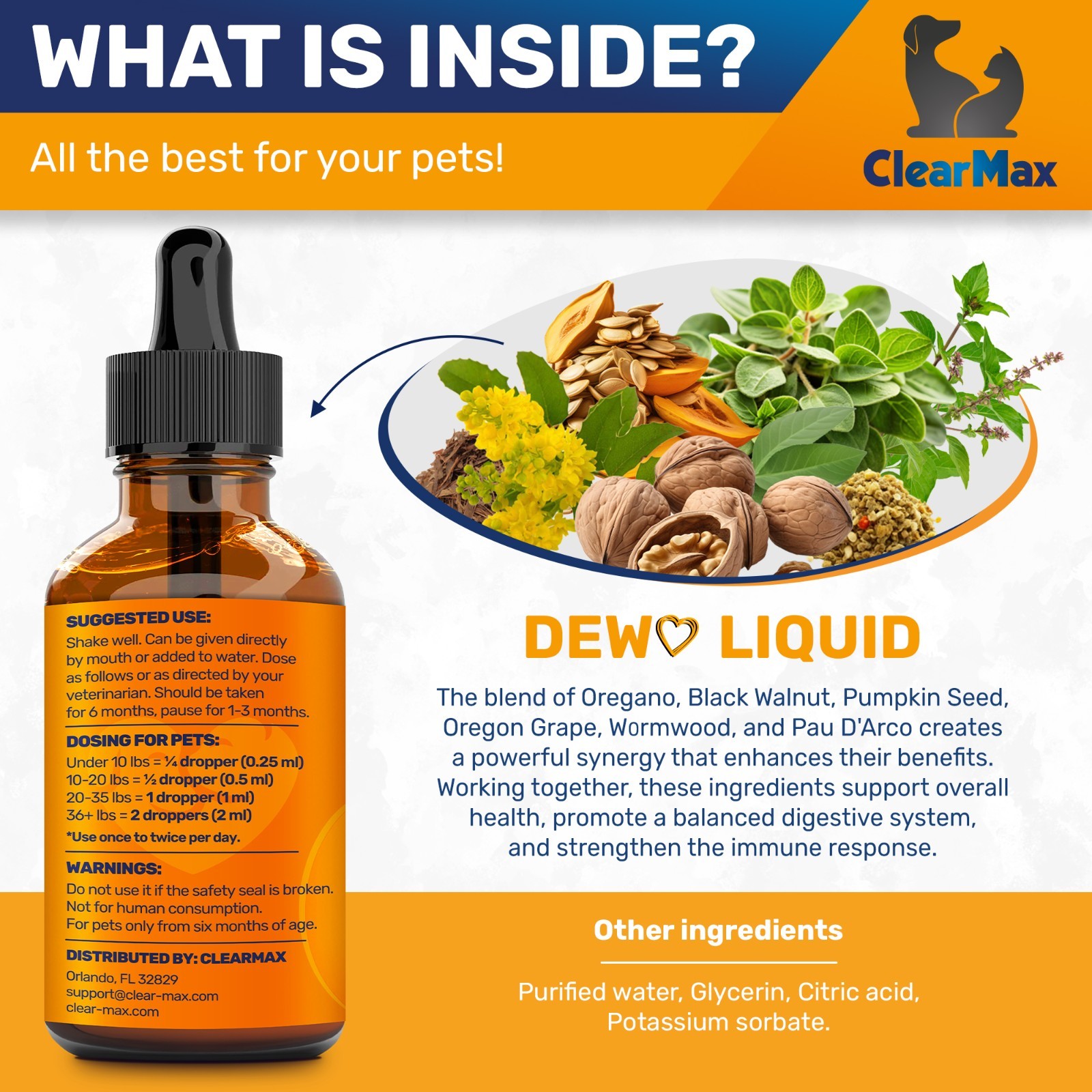 Liquid Dewormer for Dogs & Cats – Puppy & Kitten Safe – Pet Dewormer
