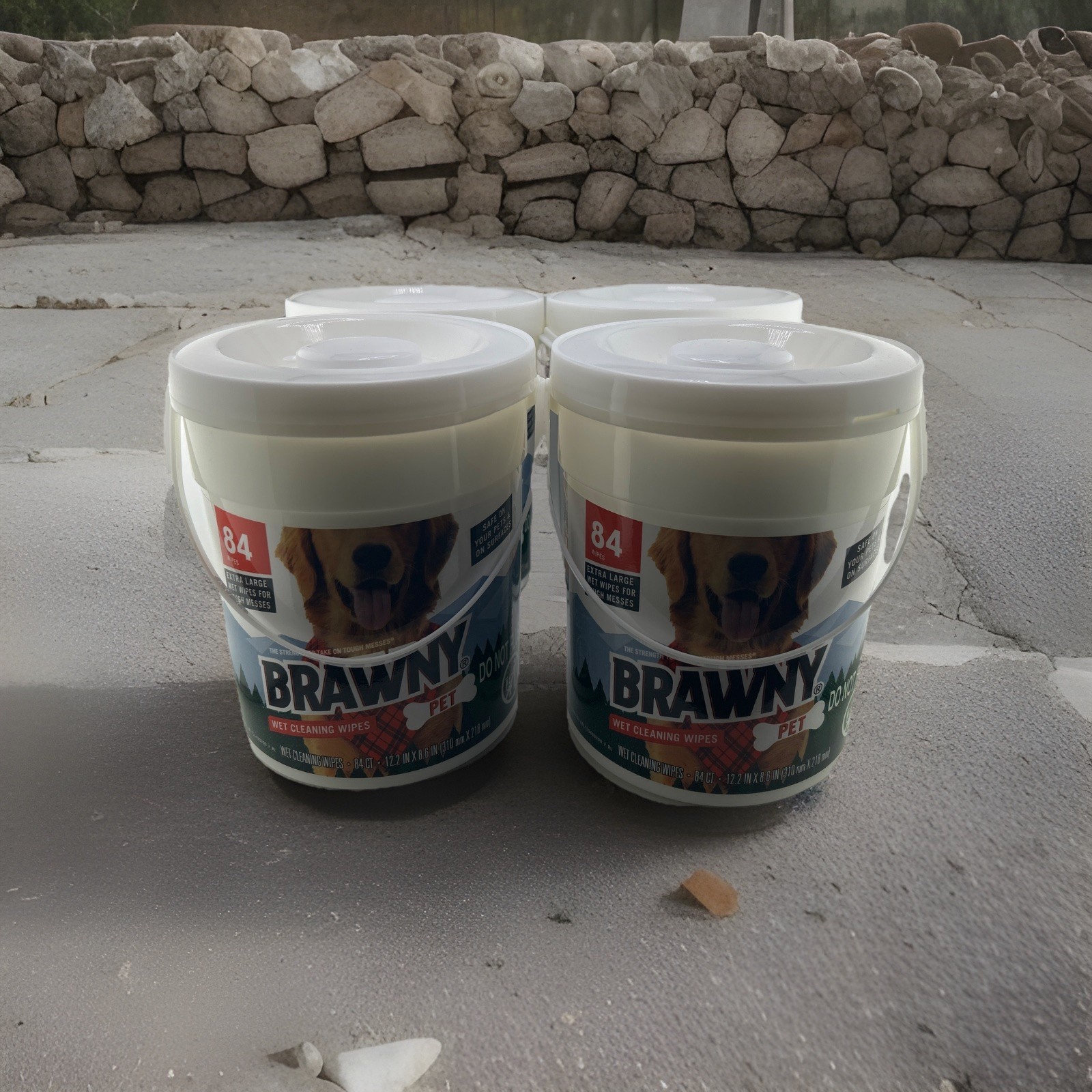 Brawny Pet Wet Cleaning Wipes Extra Large 84ct Each New (4-Pack)