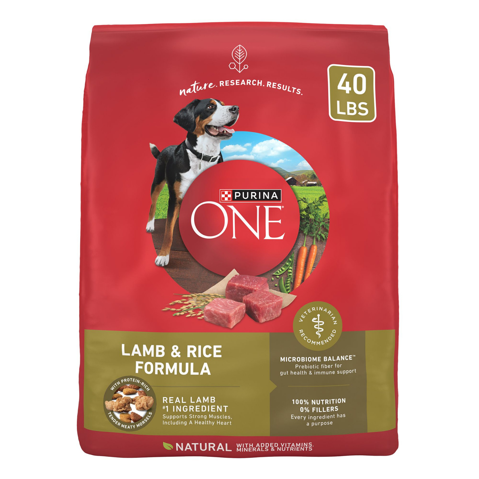 Purina ONE Adult Dog Dry Food – Lamb & Rice, High-Protein, 40 lb Bag – NEW
