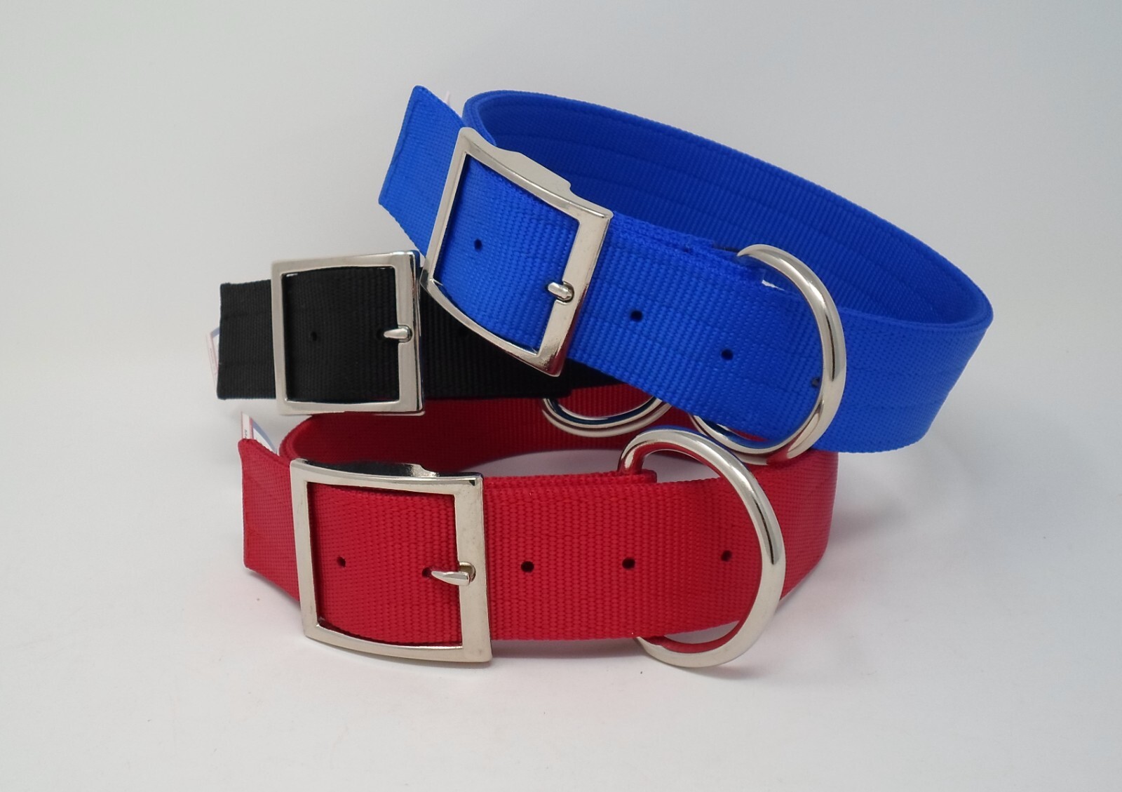 # 118N 1 1/2″ Wide Dee Ring-In-Front Nylon Dog Collar “Free Brass Nameplate”