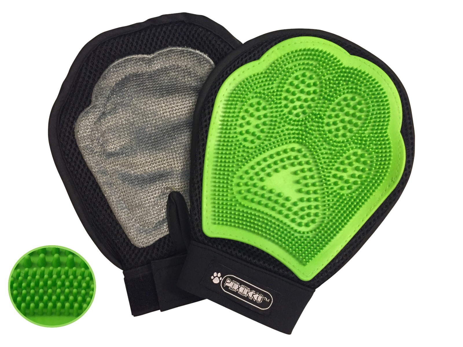 2-in-1 Pet Grooming Massage Glove Brush Comb Shedding Mitt Dog Cat Hair Remover
