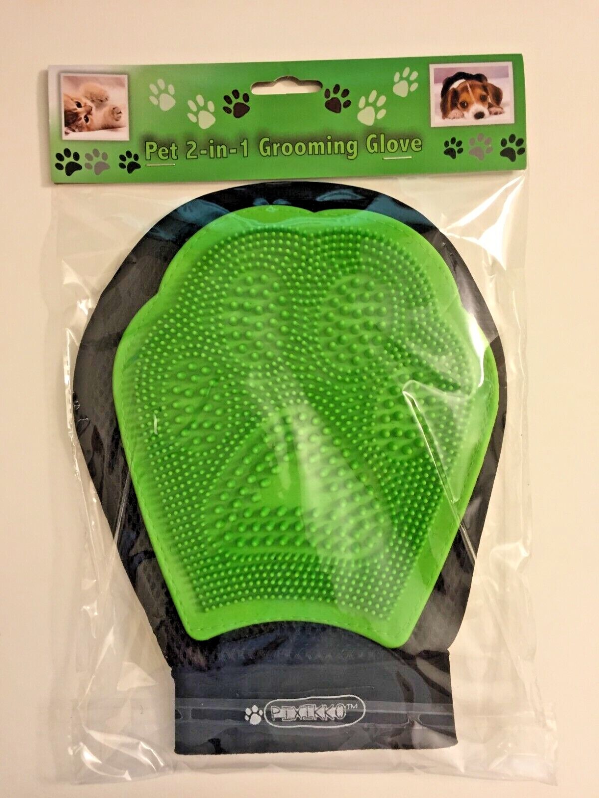 2-in-1 Pet Grooming Massage Glove Brush Comb Shedding Mitt Dog Cat Hair Remover
