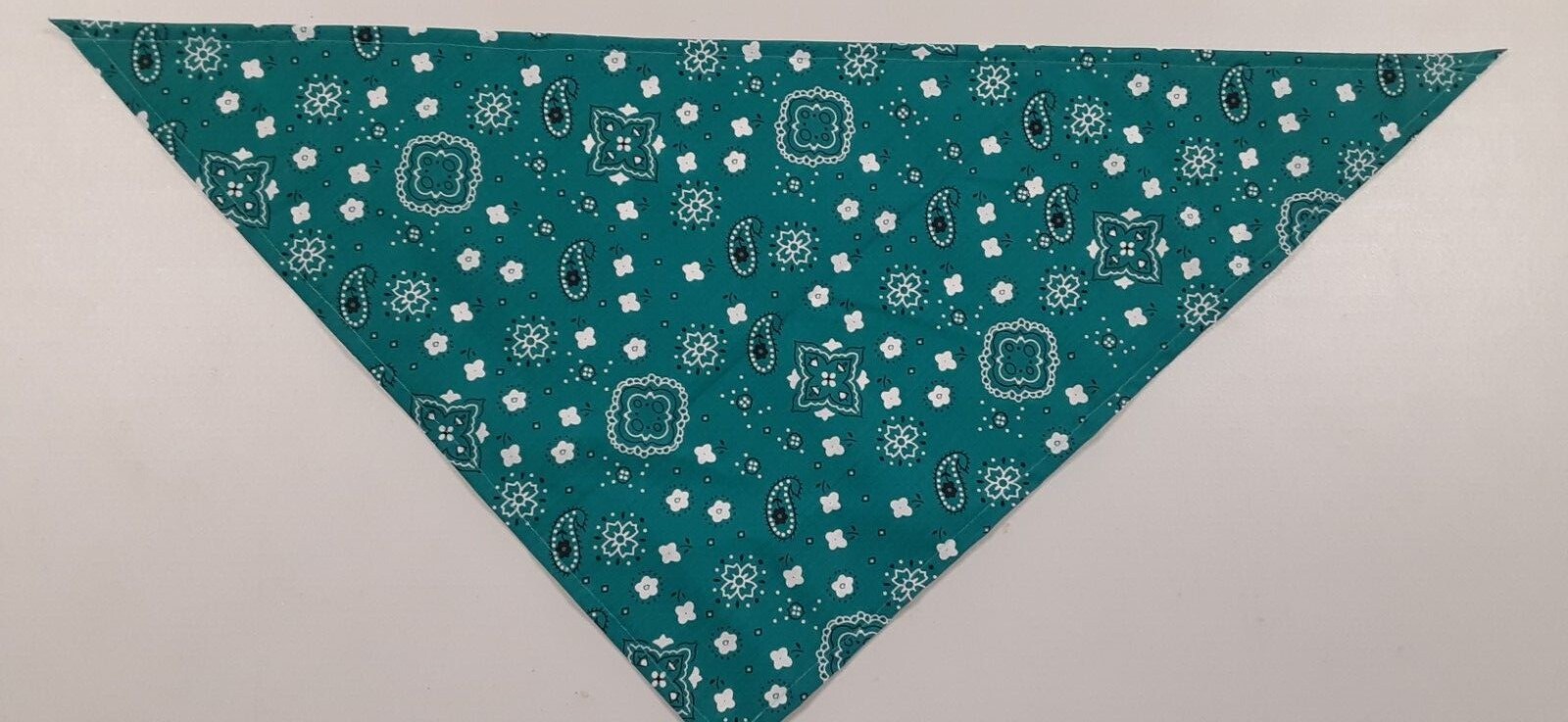 Dog Bandana/Scarf Tie On, Country, Western, Blue Green, L, M