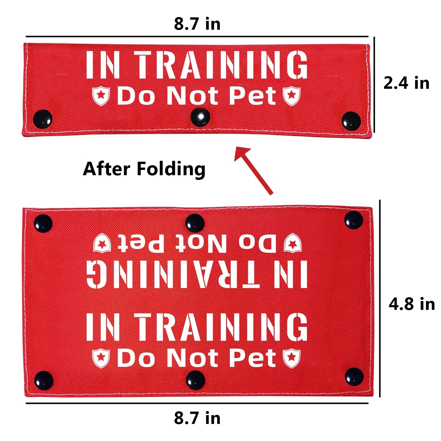 Advivio in Training Do Not Pet Funny Red Dog Leash Sleeve – 8.7 inches,