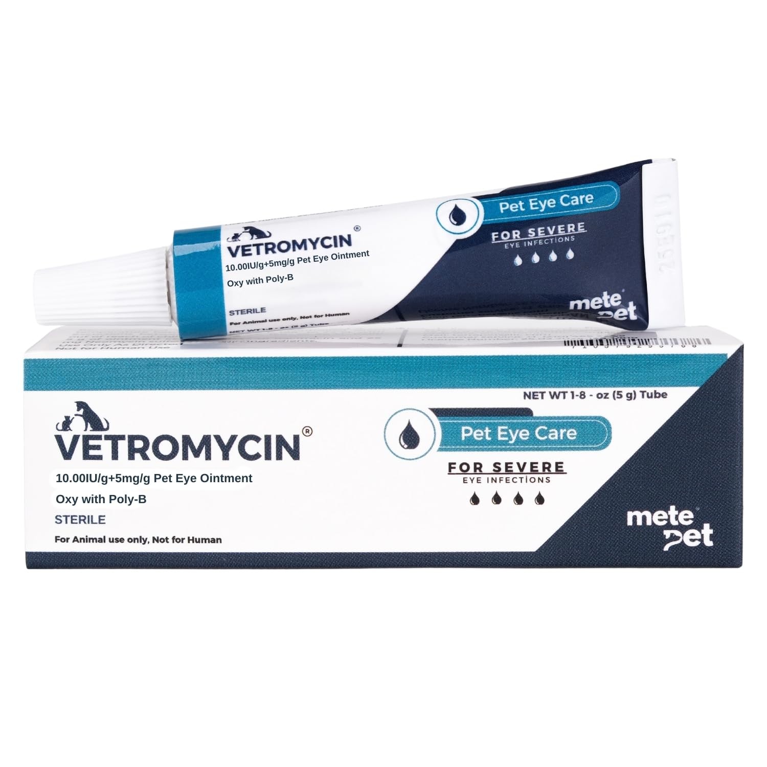 Vetromycin Pet Eye Ointment for Dogs and Cats 1/8 oz /5gr, 1 Tube – Gentle Daily