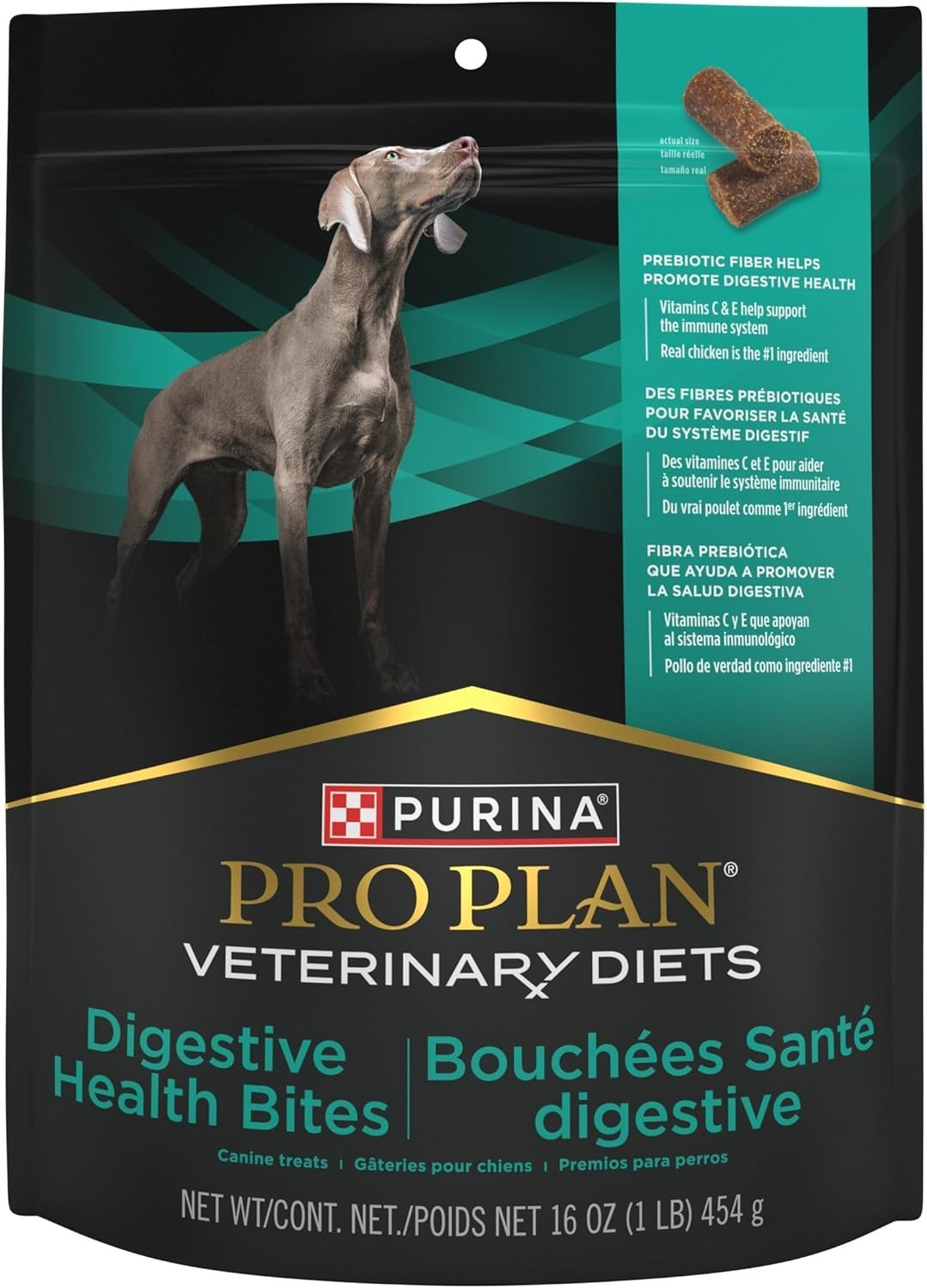 Purina Digestive Health Bites Dog Treats – 16 oz. Chewy Chicken for All Breeds