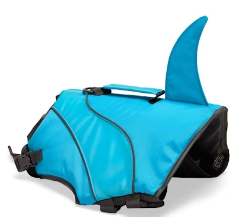 Youly Dog Shark Float Floatation Vest XS Xtra Small Blue Gray