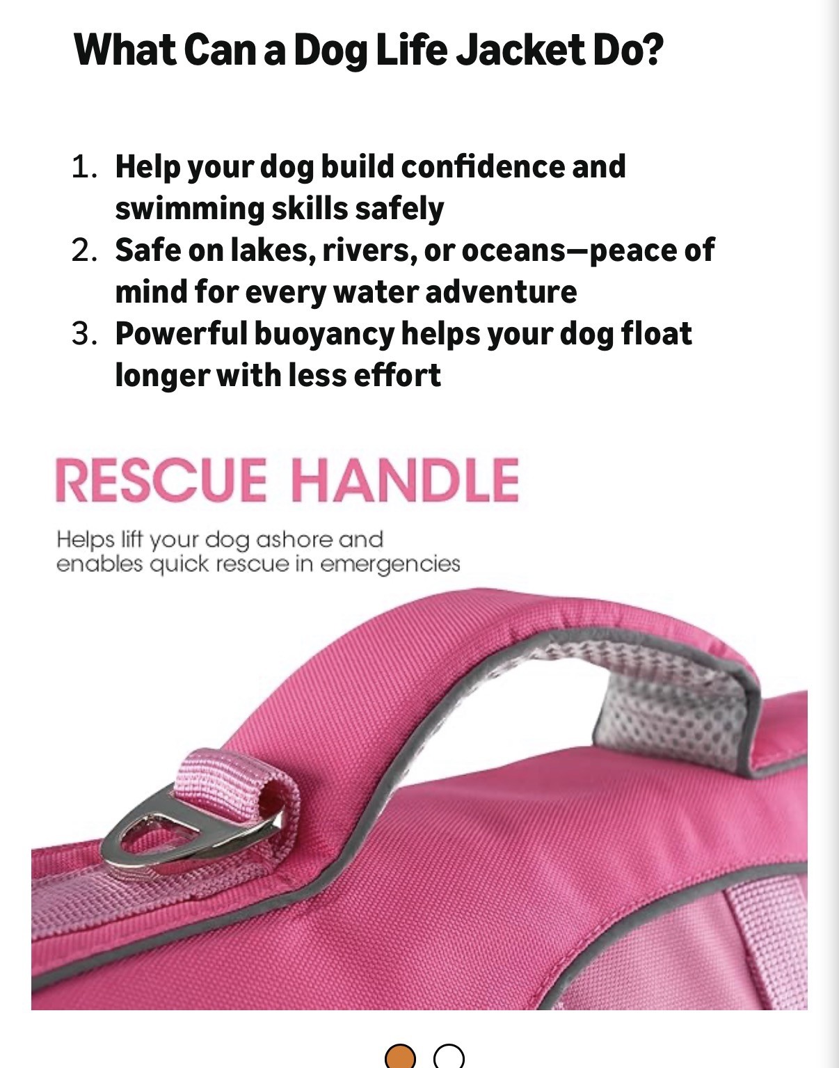 PETDSH Dog Life Jacket Medium , High Flotation for Swimming Boating, #30