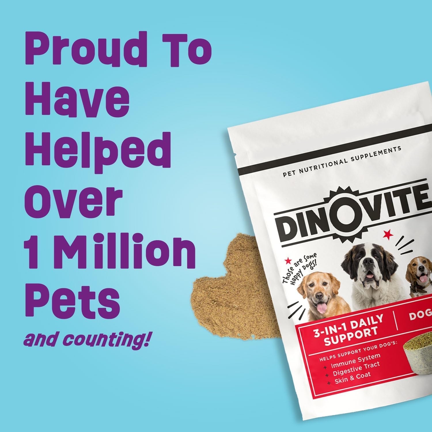 Dinovite Probiotic Supplement for Dogs – Omega 3 for Dogs – Hot Spot Relief