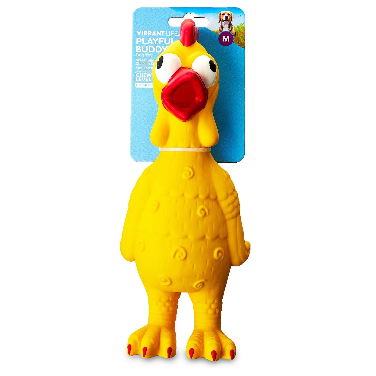 Tie Dye Squeaky Chicken Dog Toy Chew Level 2 – Vibrant Life Dog Toys