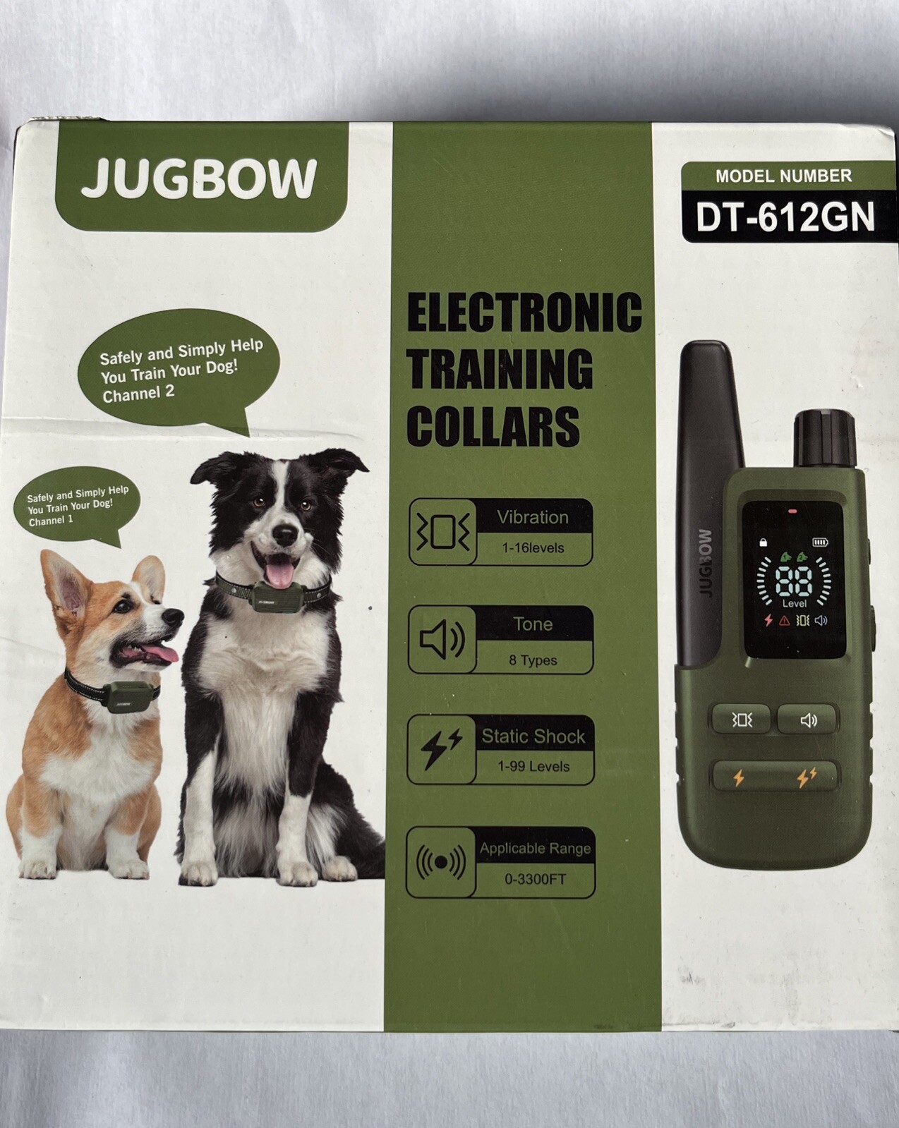 Jugbow Dog Shock Collar 2 Dogs – 3300FT Dog Training Collar w/ Remote Waterproof