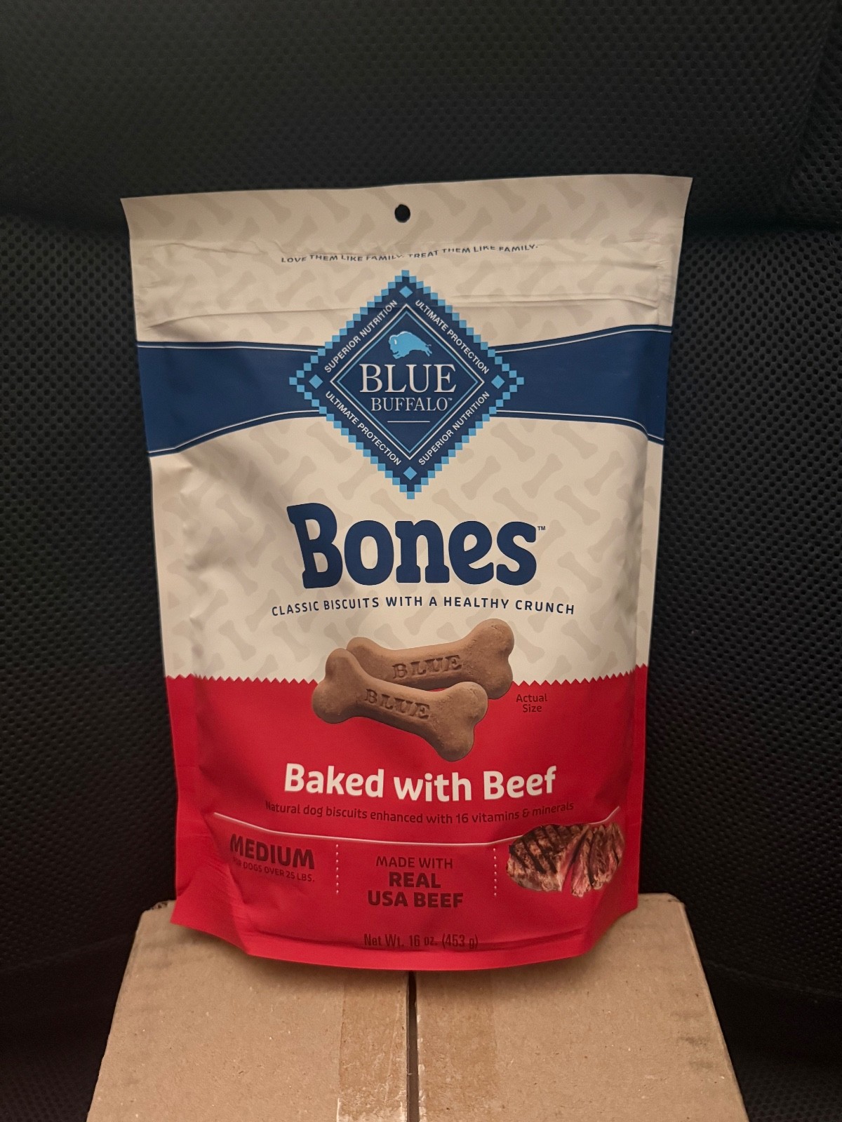 Blue Buffalo Bones Classic Biscuits For Medium-Size Dogs (16 oz)