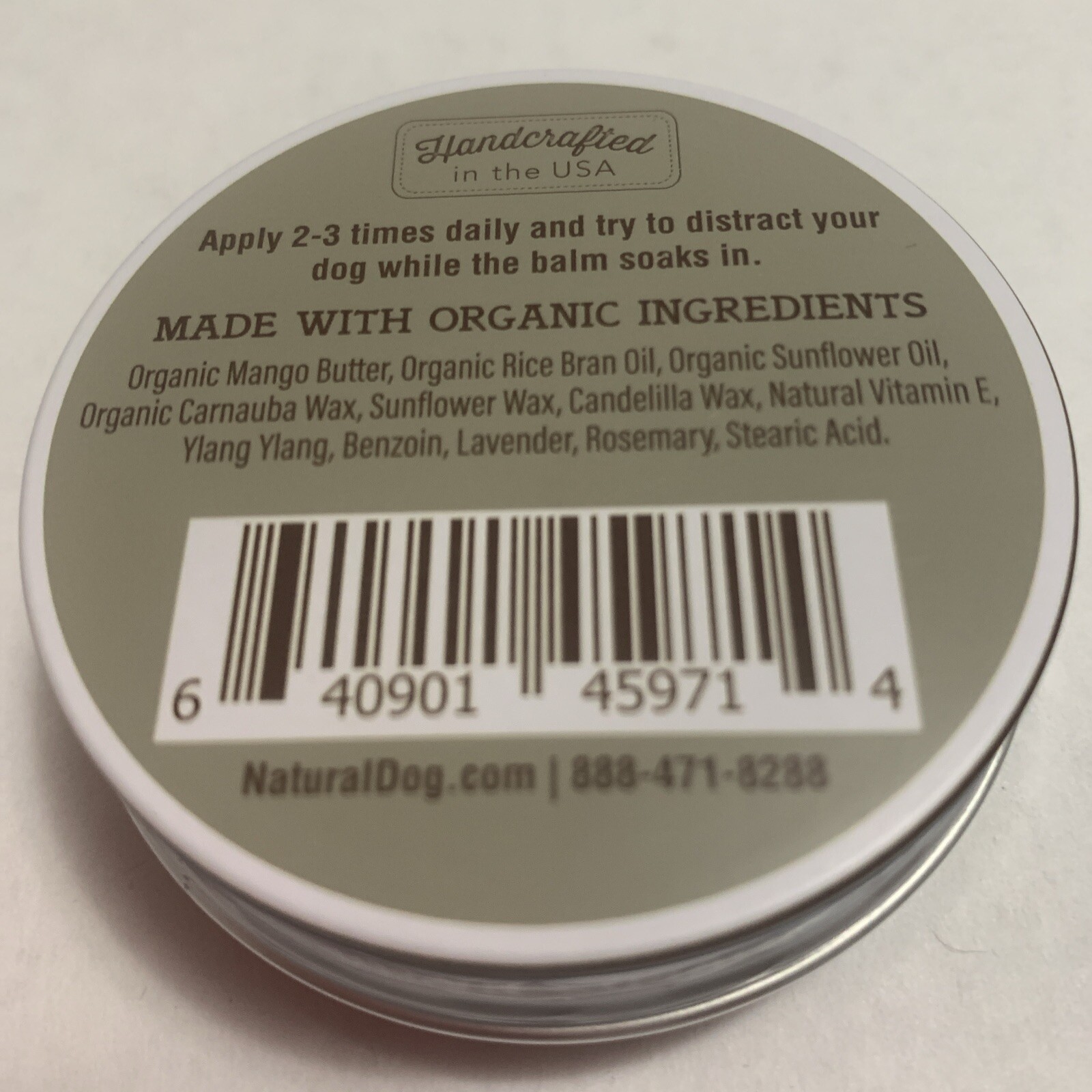 Pawtection Vet Approved All Natural Dog Paw Balm Moisturizer Protector 2 Oz