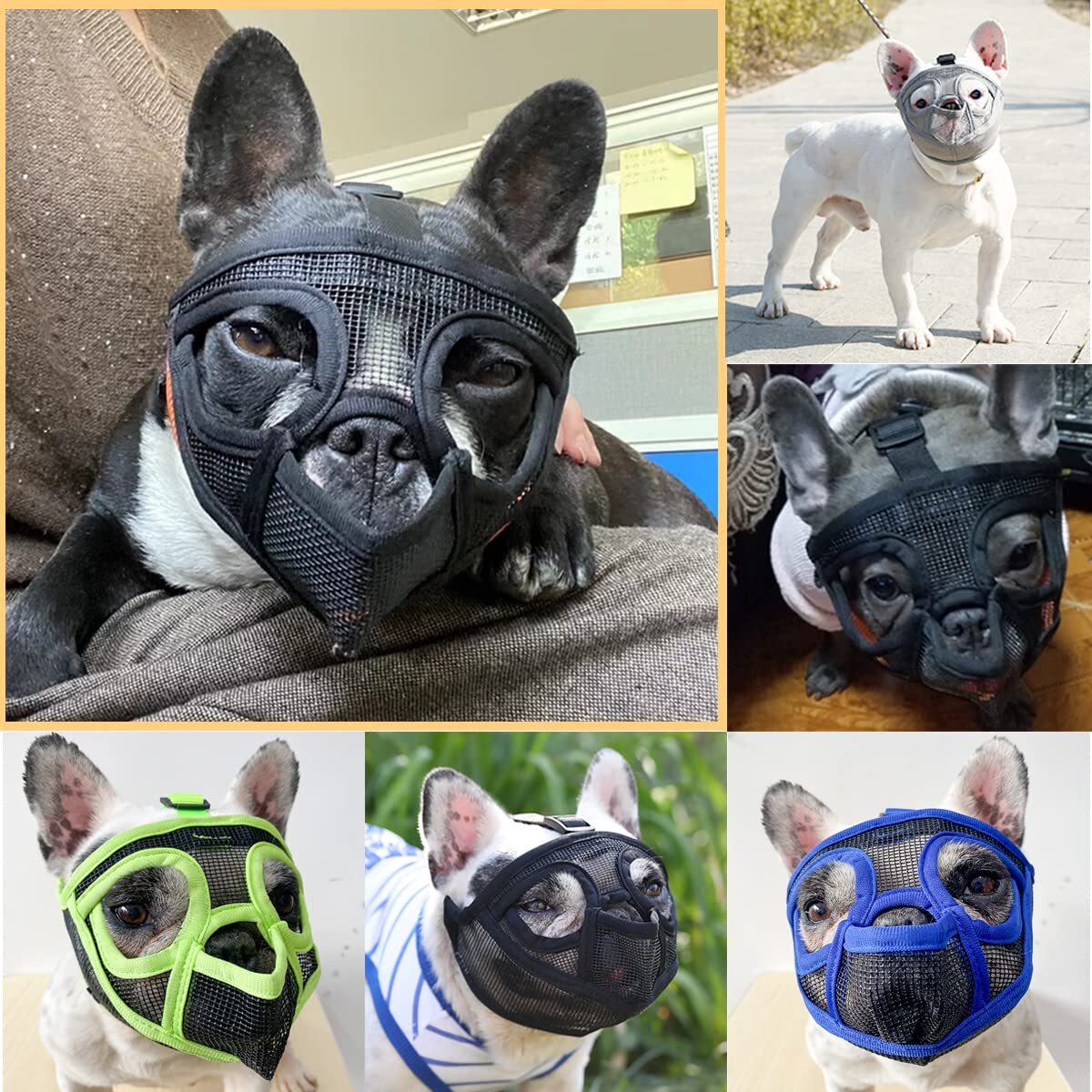 French Bulldog Muzzle, Short Snout Dog Muzzle for Shih Tzu English Bulldog, M…