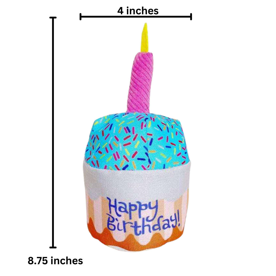 Dog Birthday Cake Plush Dog Toy Birthday Pet Cupcake Plush Supplies Gifts