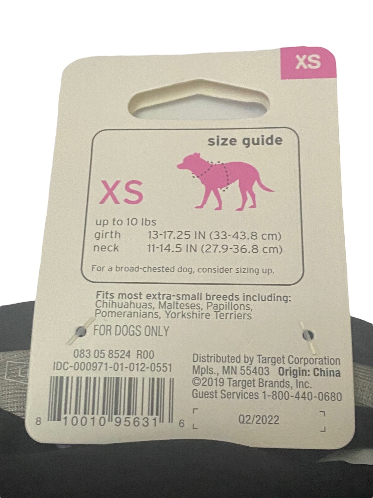 Boots & Barkley Dog Reflective Harness Extra Small Up to 10lbs Black 1 Ct