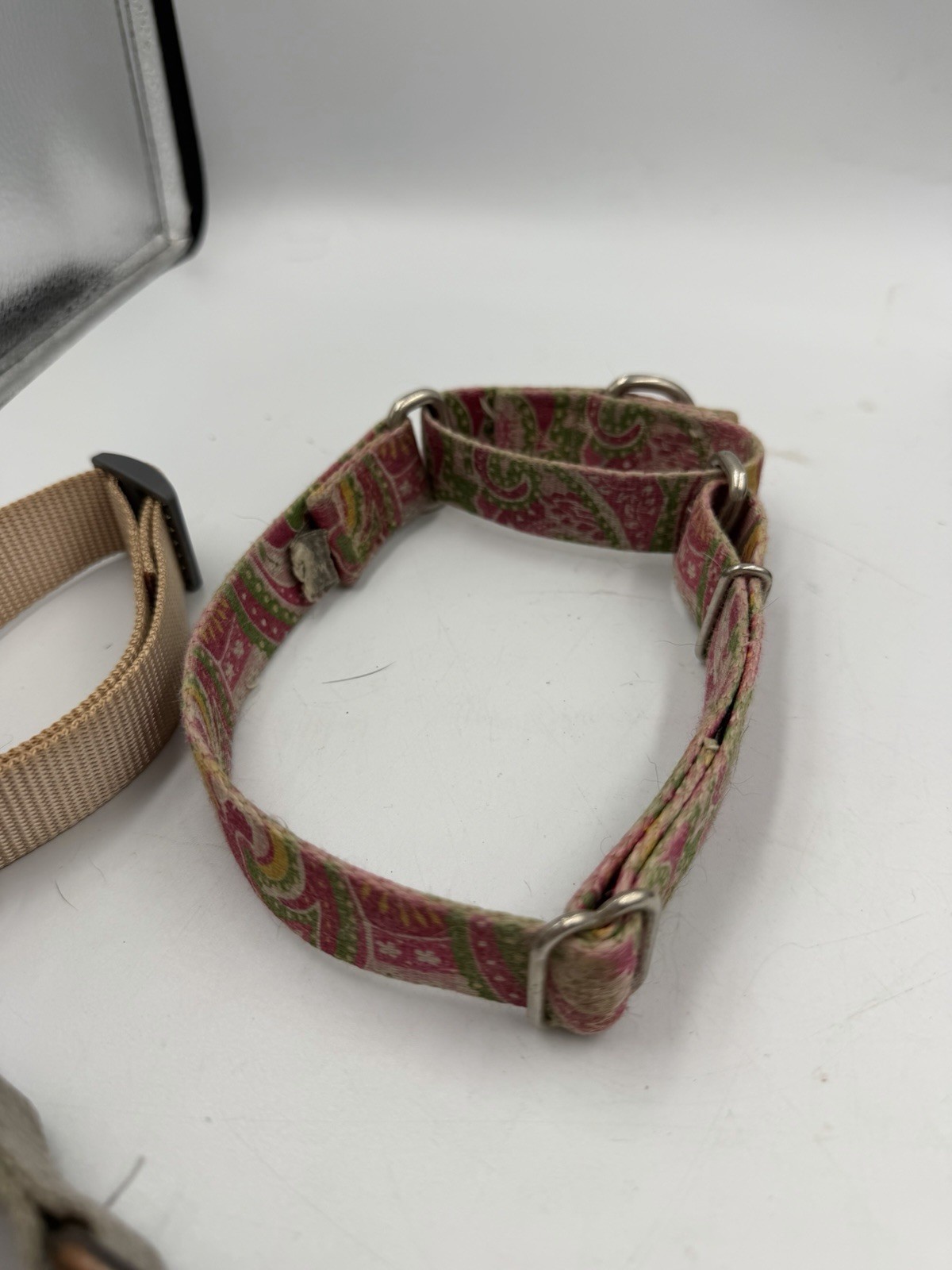 Lot Of 4 Used M/L/XL Dog Collars Training Etc – 1 Martingale