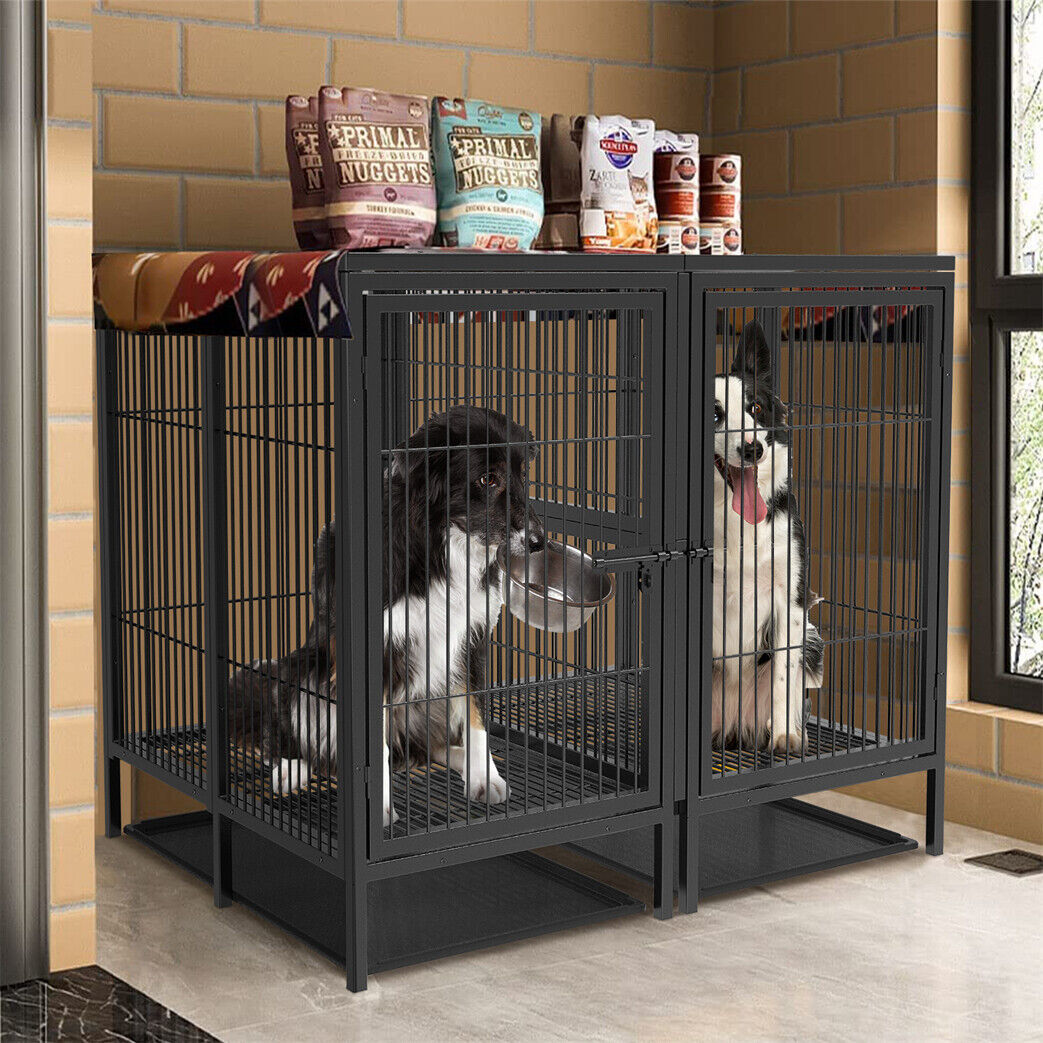 XXXL Super Premium Dog Cage Strong Metal Crate Pet Kennel Partition for 2 Dogs